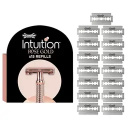 Wilkinson Sword Intuition Rosé Gold Rasierhobel für Frauen mit 15 Ersatzklingen