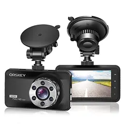 ORSKEY Dashcam 1080P Full HD Auto DVR Kamera mit 170° Weitwinkel und Nachtsicht