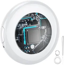 Air Tracker Tag – Bluetooth Tracker für Gepäck und Taschen, 100dB Ton, mit austauschbaren Batterien, Weiß (1 Pack)