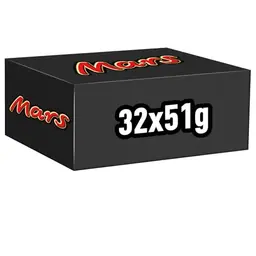 Mars Schokoriegel mit Karamell, Nougat und Vollmilchschokolade, 32 Packungen à 51 g