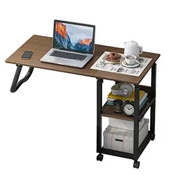 Höhenverstellbarer Beistelltisch mit Rollen - Nachttisch und Schreibtisch für das Bett (Upgrade-Modell)