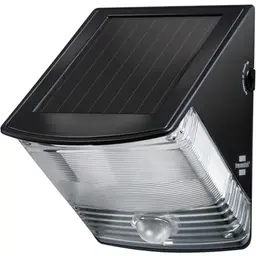 Brennenstuhl LED Solarlampe mit Bewegungsmelder - Außenleuchte mit Solarpanel und Infrarot Sensor, schwarz