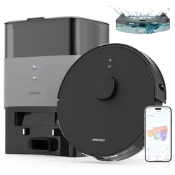 FIXR Saugroboter mit Wischfunktion und Absaugstation – für Teppiche und Tierhaare, 180 Min Laufzeit, App/Alexa Steuerung