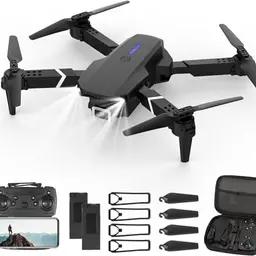 Faltbare HD 4K Kamera Drohne mit WiFi, lange Flugzeit, leicht zu Steuern für Anfänger