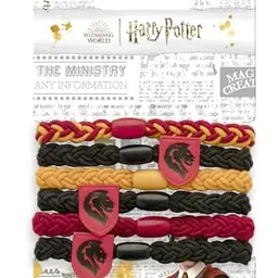Harry Potter Haargummis - 4 Stück, Gryffindor Haus, offizielles Hogwarts Zubehör