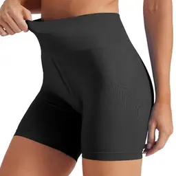 Friptspyg Damen Sport Shorts hoch geschnitten, Schwarz, M