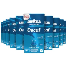 Lavazza Decaf Nespresso Kaffeekapseln, 100 Stück, mit Schoko- und Trockenfruchtnoten, Arabica & Robusta