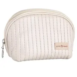 Qianyu Kosmetiktasche Reise Make-up Tasche aus Leder Tragbarer Organizer für Frauen und Mädchen