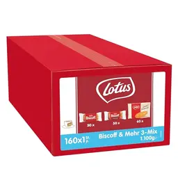 Lotus Biscoff Karamellisierte Kekse, 160 Stück, 1,1 kg | Natürliche Inhaltsstoffe