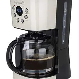 Korona Retro-Kaffeemaschine Creme 1,5 Liter mit Timer und Permanentfilter