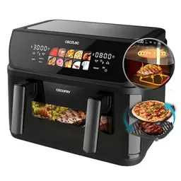 Cecotec Heißluftfritteuse 10L - Air Fryer Cecofry & Grill Duoheat 10000, 2800W, Temperaturregulierung 40-200°C