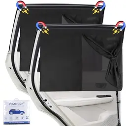 PEMOTech Sonnenschutz Auto Baby - 2 Stück Magnetisch UV-Schutz, Nachhaltig & Hochwertig, 99% Autos geeignet