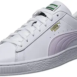 PUMA Basket Classic XXI Sneaker Unisex, Weiß-Lavendel Fog, 43 EU