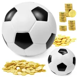 LPAMABA Fußball Sparschwein - Unzerbrechliche Spardose für Kinder, süßes Geschenk für Jungen und Mädchen zu Geburtstagen und Weihnachten
