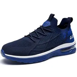 GOOBON Herren Laufschuhe Atmungsaktiv Leichte Sneakers Blau Größe 44 EU