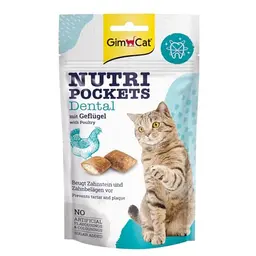 GimCat Nutri Pockets Dental - Knuspriger Katzensnack mit cremiger Füllung - 60 g