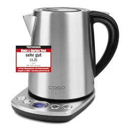 CASO WK 2100 Wasserkocher, Testsieger, 2200 Watt, 1,2 Liter, Temperatur von 10 - 100 °C