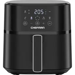 Chefman 5,7L Heißluftfritteuse, kompakt mit Touch Controls und 4 Voreinstellungen - Schwarz