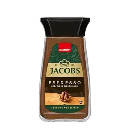 Jacobs Espresso Instant Bohnenkaffee, 100 g im Glas, für 56 Getränke