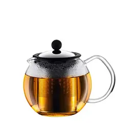 Bodum Assam Teebereiter, 0,5 l, Edelstahlfilter, Glasgriff