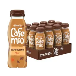 Cafemio Cappuccino To-Go | Eiskaffee-Genuss mit Alpenmilch | 12x 250ml PET