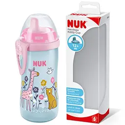 NUK Kiddy Cup Kleinkindbecher ab 12 Monate, 300 ml, auslaufsicher, BPA-frei, pink