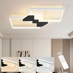 Baerolc LED Deckenlampe 32W, dimmbar, 50cm, mit Fernbedienung, modern, weiß, für Wohnzimmer, Schlafzimmer und Küche