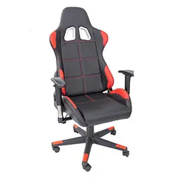 TPFLiving Premium XL Gaming Stuhl - Chefsessel mit Lendenkissen - Schwarz/Rot, bis 150 kg belastbar