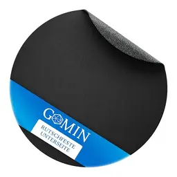 Gomin Gaming Mauspad Rund - 22cm, rutschfest, fransenfreie Ränder - Schwarz