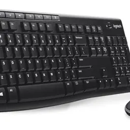 Logitech MK270 Kabelloses Tastatur-Maus-Set für PC und Laptop, 2,4 GHz, Kompakt, Schwarz