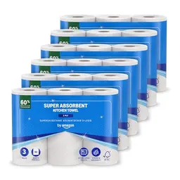 Superabsorbierendes Küchentuch, 3-lagig, 18 Rollen, FSC-zertifiziert