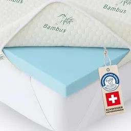 Welldora Komfort Topper 90x200 – Weich & druckentlastend, für harte Matratzen, Oeko-TEX, ideal für Seiten- und Rückenschläfer