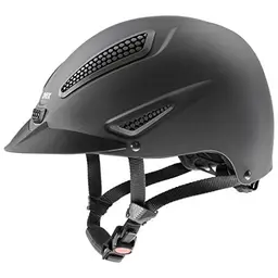 uvex perfexxion II - robuster Reithelm für Damen und Herren - black matt - 52-55 cm