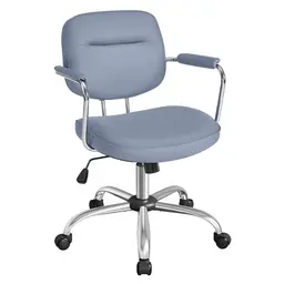 SONGMICS ergonomischer Homeoffice-Stuhl mit Armlehnen und Wippfunktion, nebelblau