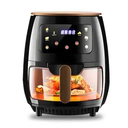 KAITOL Heißluftfritteuse 6L, 1800W, Digitaler LED-Touchscreen, 6 Kochfunktionen, Sichtfenster