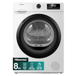 Hisense DHQE800BW2 8KG Wärmepumpentrockner Schwarz-Weiß 15 Programme