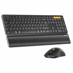 ProtoArc Kabellos Tastatur Maus Set, Bluetooth Tastatur und Maus, Wiederaufladbar, QWERTZ Deutsch, Schwarz