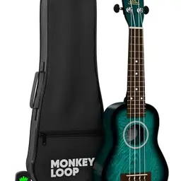 Monkey Loop Jungle Pack Blue Soprano Ukulele mit Zubehör