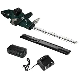 Durhand Akku Heckenschere - Kabellos, 52 cm Schnittlänge, 180° Drehgriff, 350 W, Grün-Schwarz