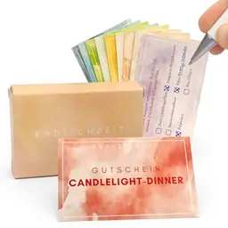 ENDLICHZEIT Paar Date Gutschein 10er Set | Geschenk für Paare | personalisierbar & hochwertig