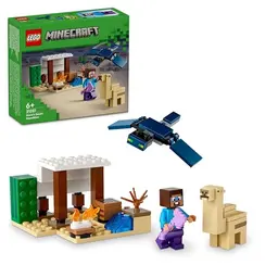 LEGO Minecraft Steves Wüstenexpedition - Set für Kinder ab 6 Jahren mit Steve, Haus und Kamel