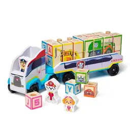 Melissa & Doug PAW Patrol ABC Riesen-Lkw mit Holzklötzen und Puzzle - Lernspielzeug für 3-8 Jahre