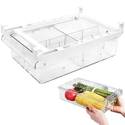 QINERSAW Ausziehbarer Kühlschrank Organizer für Ordnung und Aufbewahrung