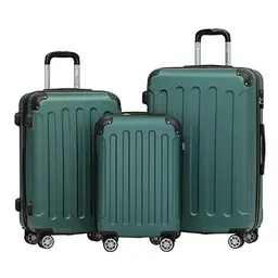 BEIBYE 2045 3tlg. Hartschalen Reisekoffer Set in Dunkelgrün