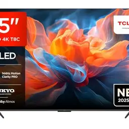 TCL 65 Zoll QLED 4K HDR Fernseher mit Google TV und Dolby Vision, 144Hz, Onkyo Sound, Sprachsteuerung