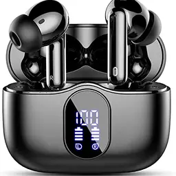 Bluetooth In-Ear Kopfhörer mit 40 Std. Laufzeit, Mikrofon, ANC, LED-Anzeige, tiefer Bass für Sport, Arbeit und Studium