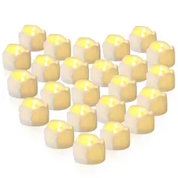 CIOXSOIO 24 Stück LED Teelichter, flammenlose Kerzen, warmweiß, für Hochzeiten, Partys und Dekoration