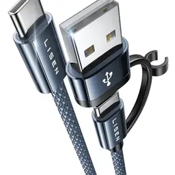 LISEN 60W USB C Kabel 2M - Schnelles Laden für iPhone 15 Pro Max, iPad Pro, MacBook, Galaxy S23