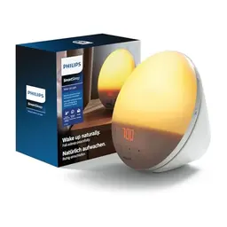 PHILIPS SmartSleep Wake-up Light – Wecker mit Sonnenaufgangssimulation und USB, 20 Helligkeitseinstellungen, 7 Wecktöne