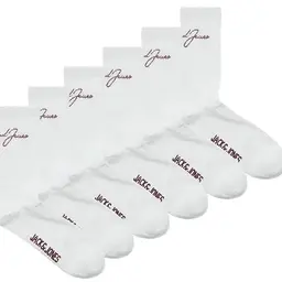 JACK & JONES Herren Jactennis Socken 6er Pack - Weiß - Einheitsgröße